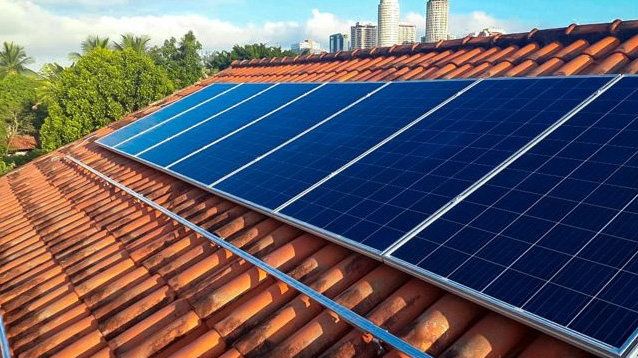 painel solar numa moradia